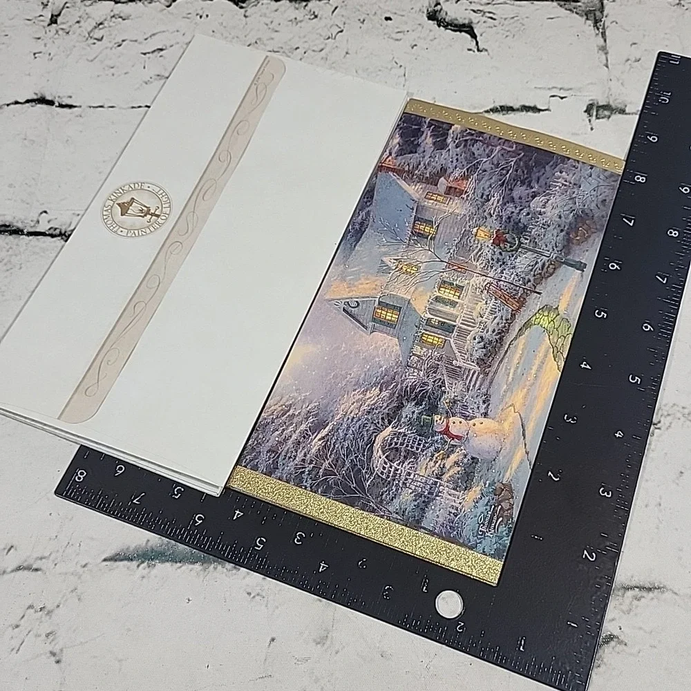 Thomas Kinkade Painter Of Light Christmas Cards With Envelopes Lot Of 4
